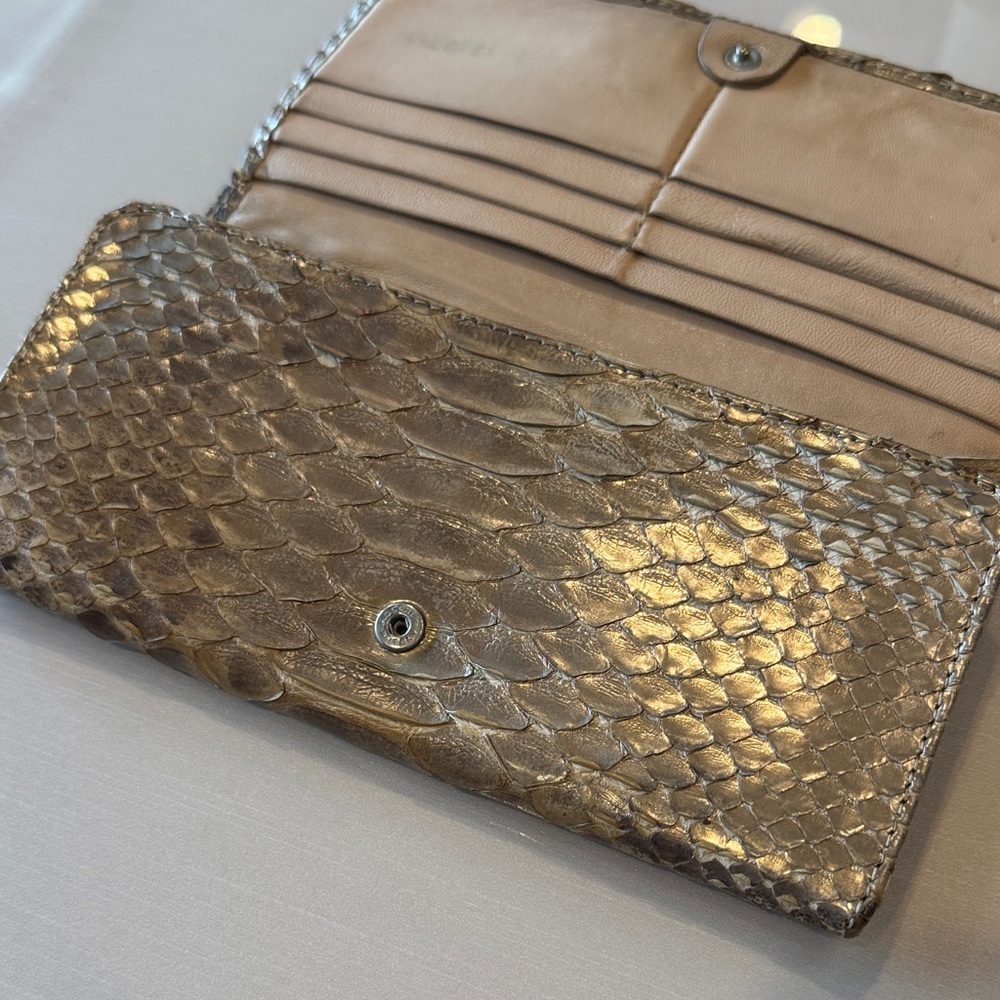 Chloe Gold Python Wallet - Picture 7 of 8